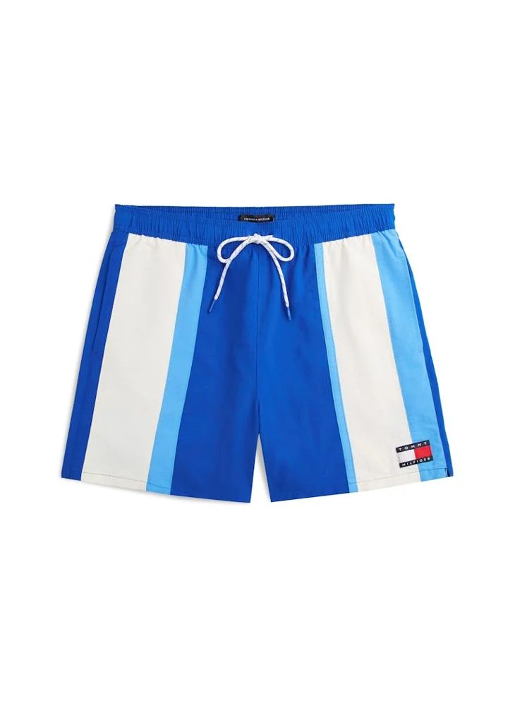 TOMMY HILFIGER  Heritage Colour-Blocked Mid Length Swim Shorts for Men | Best Price UAE